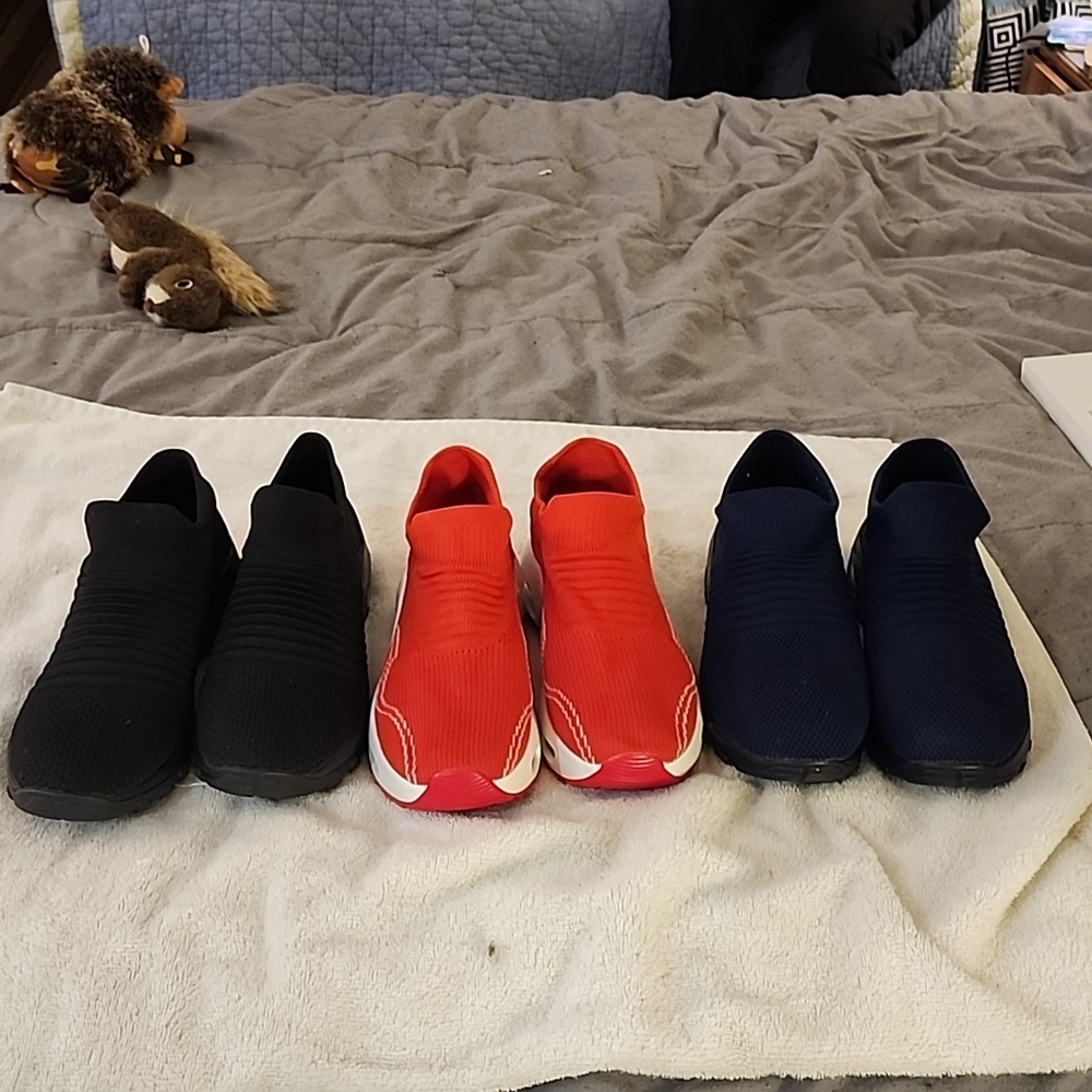 Set of 3 women's size 8 casual,workout slipons